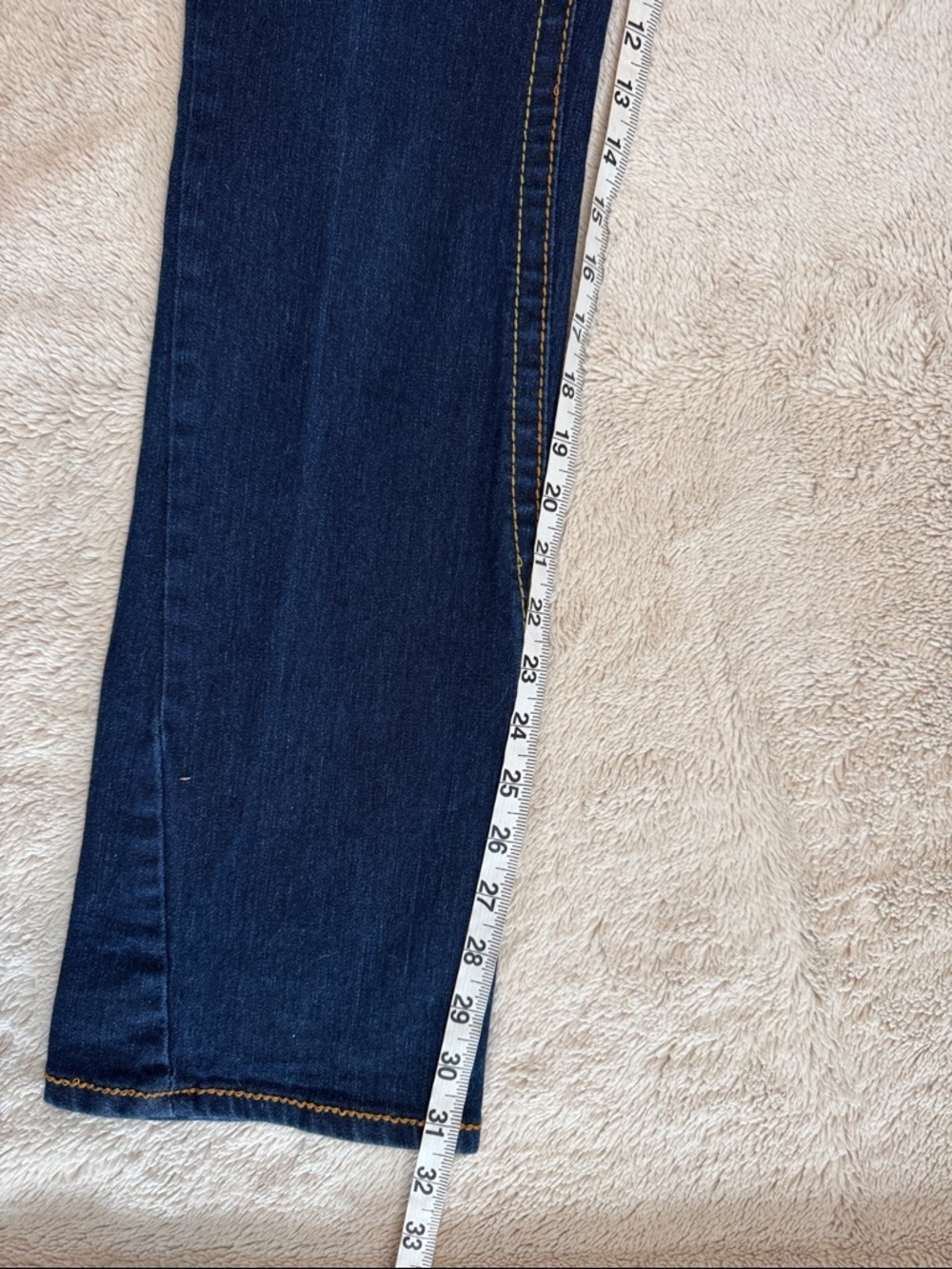 True Religion Joey Super T Indigo Dark Wash Flared Leg Jeans sz 31 - Picture 7 of 12